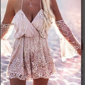 Shimmer Please Bronze Romper